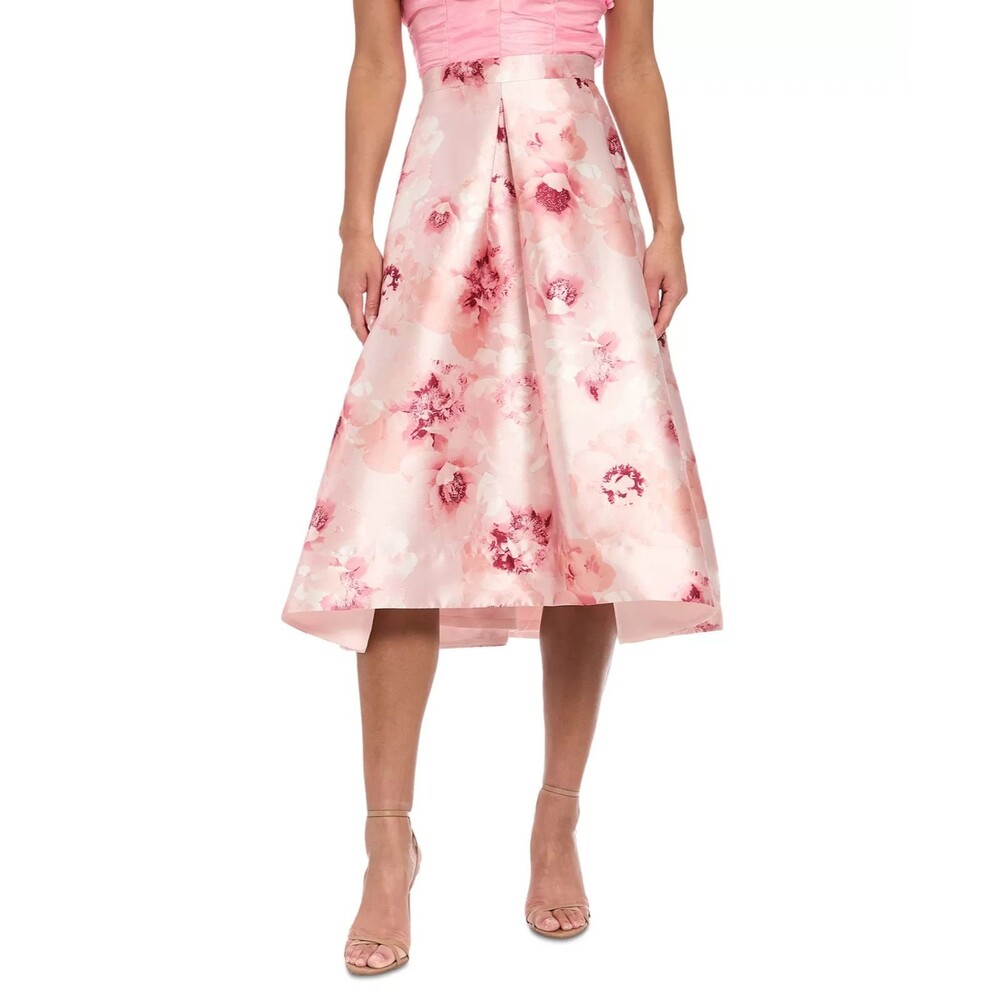 Muse Womens Pleated Floral Organza PeachMauve size 16